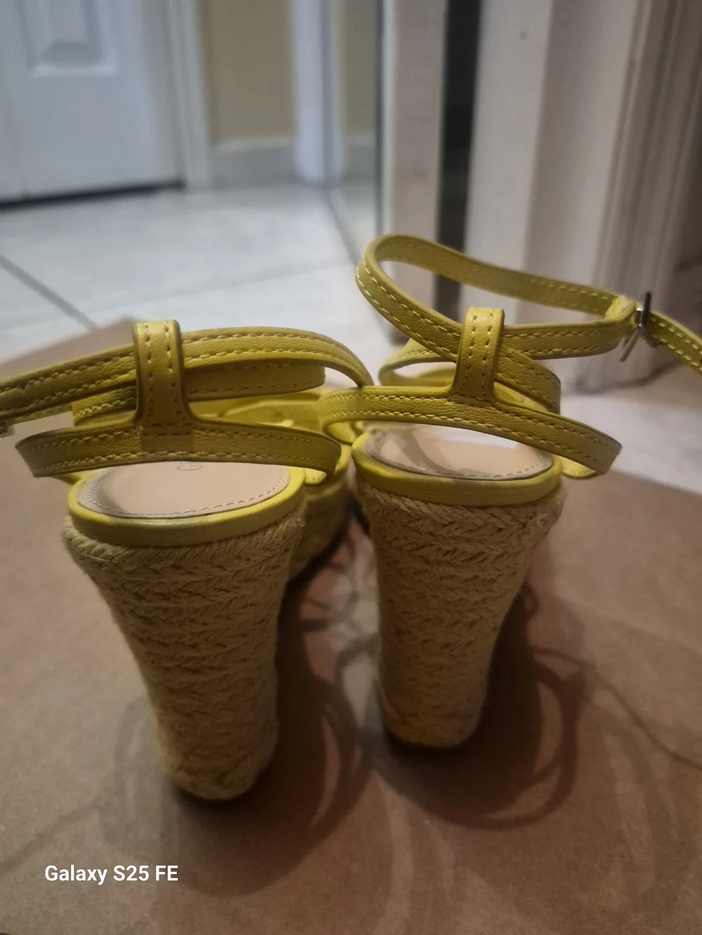 Guess Neon Yellow Strappy Wrap Sandals
